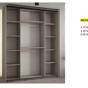 Closet de Melamina para Hogar con Gavetas y Puertas Abatibles - TLS 438 - 1.75m Altura x 1.20m Ancho x 0.50m Fondo