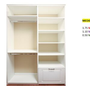 Closet de Melamina para Hogar - TLS 439 - 1.75m Altura x 1.10m Ancho x 0.50m Fondo