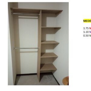 Closet de Melamina para Hogar - TLS 445 - 1.75m Altura x 1.10m Ancho x 0.50m