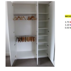 Closet de Melamina para Hogar con Gavetas - TLS 449 - 1.75m Altura x 1.10m Ancho x 0.50m Fondo