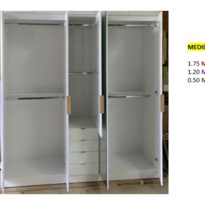 Closet de Melamina para Hogar con Gavetas - TLS 450 - 1.75m x 1.20m Ancho x 0.50m Fondo