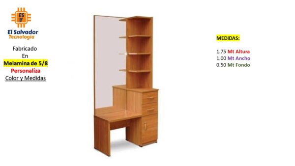 Closet de Melamina para Hogar con Gavetas - TLS 454 - 1.75m Altura x 1.00m Ancho x 0.50m Fondo