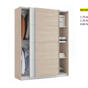 Closet de Melamina para Hogar con Puertas Corredizas - TLS 297 - 1.75m Altura x 1.70m Ancho x 0.60m Fondo