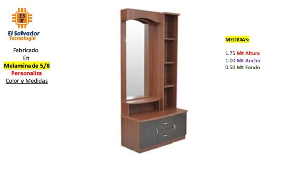 Closet de Melamina para Hogar con Gavetas - TLS 459 - 1.75m Altura x 1.00m Ancho x 0.50m Fondo