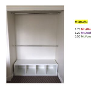 Closet de Melamina para Hogar - TLS 467 - 1.75m Altura x 1.20m Ancho x 0.50m Fondo