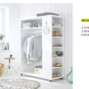 Closet de Melamina para Hogar - TLS 468 - 1.75m Altura x 1.20m Ancho x 0.50m Fondo