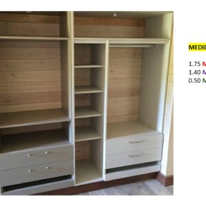 Closet de Melamina para Hogar - TLS 470 - 1.75m Altura x 1.40m Ancho x 0.50m Fondo