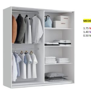 Closet de Melamina para Hogar - TLS 471 - 1.75m Altura x 1.40m Ancho x 0.50m Fondo