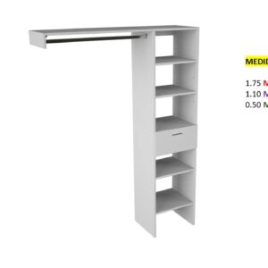 Closet de Melamina para Hogar - TLS 472 - 1.75m Altura x 1.10m Ancho x 0.50m Fondo