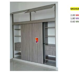 Closet de Melamina con Gavetas y Gabinetes - TLS 281 - 2.00m Altura x 1.80m Ancho x 0.60m Fondo