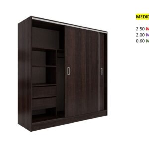 Closet de Melamina para Hogar con Puertas Corredizas - TLS 301 - 2.50m Altura x 2.00m Ancho x 0.60m Fondo