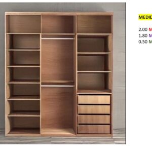 Closet de Melamina para Hogar - TLS 305 - 2.00m Altura x 1.80m x 0.50m Fondo