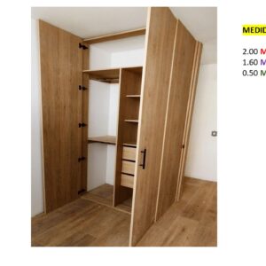 Closet de Melamina para Hogar con Puertas Abatibles- TLS 306 - 2.00m Altura x 1.60m Ancho x 0.50m Fondo