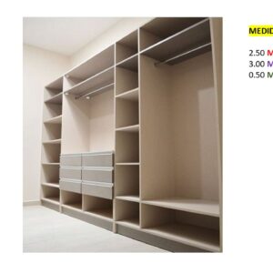 Closet de Melamina para Hogar con Gavetas - TLS 310 - 2.50m Altura x 3.00m Ancho x 0.50m Fondo