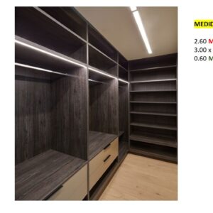 Closet de Melamina para Hogar con Gavetas - TLS 313 - 2.60m Altura x 3.00m Ancho x 0.60m Fondo