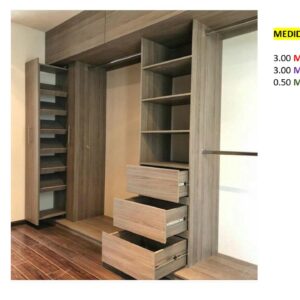 Closet de Melamina para Hogar con Gavetas - TLS 314 - 3.00m Altura x 3.00m Ancho x 0.50m Fondo