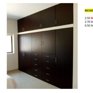 Closet de Melamina para Hogar con Gavetas y Puertas Abatibles - TLS 316 - 2.50m Altura x 2.70m Ancho x 0.50m Fondo