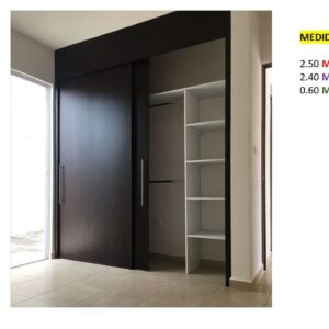 Closet de Melamina para Hogar Puertas Corredizas - TLS 321 - 2.50m Altura x 2.40m x 0.60m Fondo