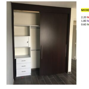 Closet de Melamina para Hogar Puertas Corredizas - TLS 322 - 2.20m Altura x 1.80m Ancho x 0.60m Fondo