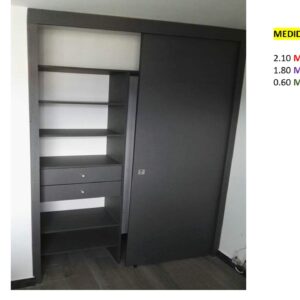 Closet de Melamina para Hogar Puertas Corredizas - TLS 323 - 2.10 x 1.80m Ancho x 0.60m Fondo