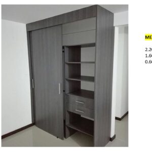 Closet de Melamina para Hogar con Gavetas y Puertas Abatibles - TLS 331 - 2.20m Altura x 1.60m Ancho x 0.60m Fondo