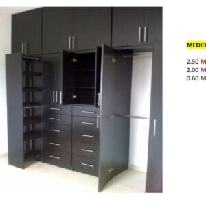 Closet de Melamina para Hogar con Gavetas y Puertas Abatibles - TLS 333 - 2.50m Altura x 2.00m Ancho x 0.60m Fondo