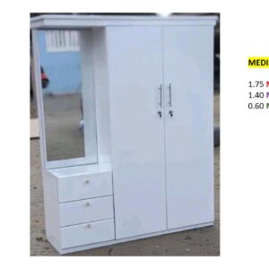 Closet de Melamina para Hogar con Gavetas y Puertas Abatibles - TLS 337 - 1.75m Altura x 1.40m Ancho x 0.60m Fondo