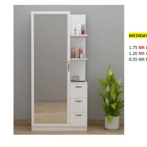 Closet de Melamina para Hogar con Gavetas y Puertas Abatibles - TLS 339 - 1.75m Altura x 1.20m Ancho x 0.55m Fondo