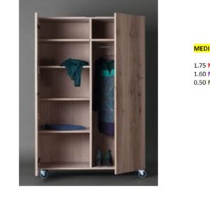 Closet de Melamina para Hogar con Puerta Abatible - TLS 350 - 1.75m Altura x 1.60m Ancho x 0.50m Fondo