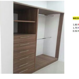 Closet de Melamina para Hogar con Gavetas - TLS 355 - 1.80m Altura x 1.70m Ancho x 0.50m Fondo