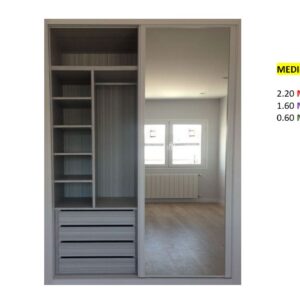 Closet de Melamina para Hogar con Gavetas - TLS 356 - 2.20m Altura x 1.60m Ancho x 0.60m Fondo