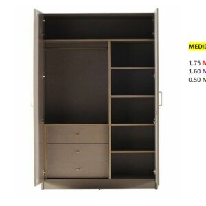 Closet de Melamina para Hogar con Gavetas y Puertas Abatibles - TLS 360 - 1.75m Altura x 1.60m Ancho x 0.50m Fondo