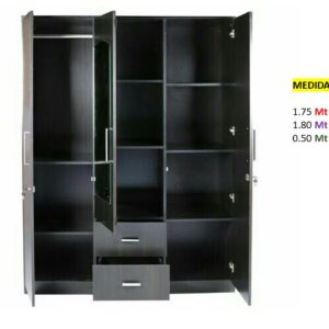 Closet de Melamina para Hogar con Gavetas y Puertas Abatibles - TLS 362 - 1.75m Altura x 1.80m Ancho x 0.50m Fondo