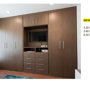 Closet de Melamina para Hogar con Gavetas y Puertas Abatibles - TLS 365 - 2.20m Altura x 2.60m Ancho x 0.50m Fondo