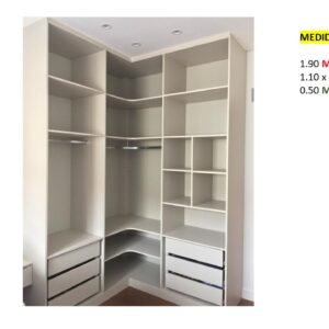 Closet de Melamina para Hogar con Gavetas - TLS 288 - 1.90 x 1.10m Ancho x 0.50m Fondo