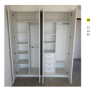 Closet de Melamina para Hogar con Gavetas - TLS 371 - 2.20m Altura x 2.00m Ancho x 0.50m Fondo