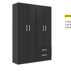 Closet de Melamina para Hogar con Gavetas - TLS 375 - 1.70m Altura x 1.60m Ancho x 0.50m Fondo