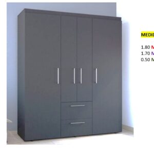 Closet de Melamina para Hogar con Gavetas - TLS 377 - 1.80m Altura x 1.70m Ancho x 0.50m Fondo