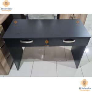 Mesa para trabajo o estudio modular con 2 Gavetas - TLS 9 BLACK - 1.10m Ancho x 0.50m Fondo x 0.75m Altura