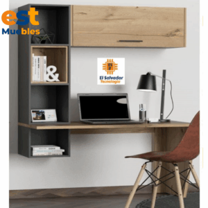 Escritorio Modular Aéreo Multi usos con repisas - TLS 638 - 1.20m Ancho x 0.50m Fondo x 0.75m Altura