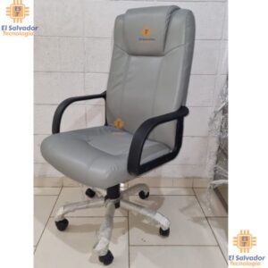 Silla de Oficina Gerencial de Cuero Simulado - Soporta 280 Libras - Asturias - Color Gris