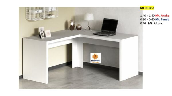 Escritorio Modular Multi Usos - TLS 708 - 1.40m x 1.40m Ancho x 0.60m Fondo x 0.76m Altura