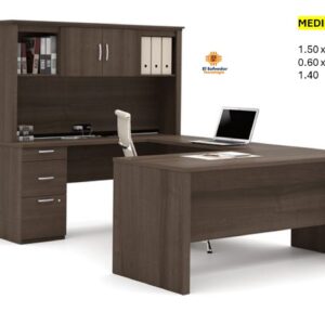 Escritorio Modular en L Multi Usos - TLS 857 - 1.50m x 1.50m Ancho x 0.60m Fondo x 1.40m Altura