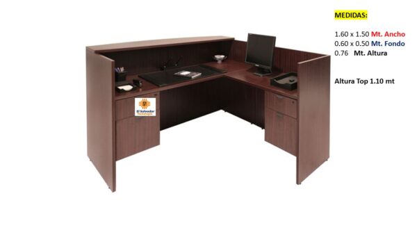 Escritorio Modular en L Multi Usos - TLS 861 - 1.60m x 1.50m Ancho x 0.60m Fondo x 0.76m Altura