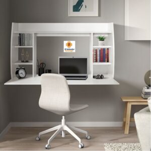 Escritorio Modular Aéreo Multi usos con repisas - TLS 636 - 1.10m Ancho x 0.50m Fondo x 0.60m Altura