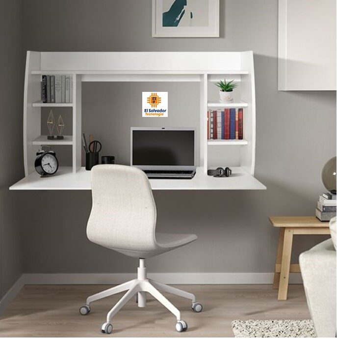 Escritorio Modular Aéreo Multi usos con repisas - TLS 636 - 1.10m Ancho x 0.50m Fondo x 0.60m Altura