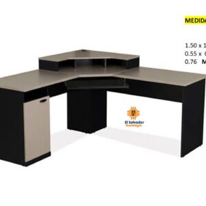 Escritorio Modular en L - TLS 677 - 1.50m x 1.40m Ancho x 0.55m Fondo x 0.76m Altura