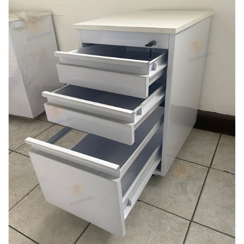 Archivo Robot Metálico con Cubierta de Melamina Color Blanco SmartFlex