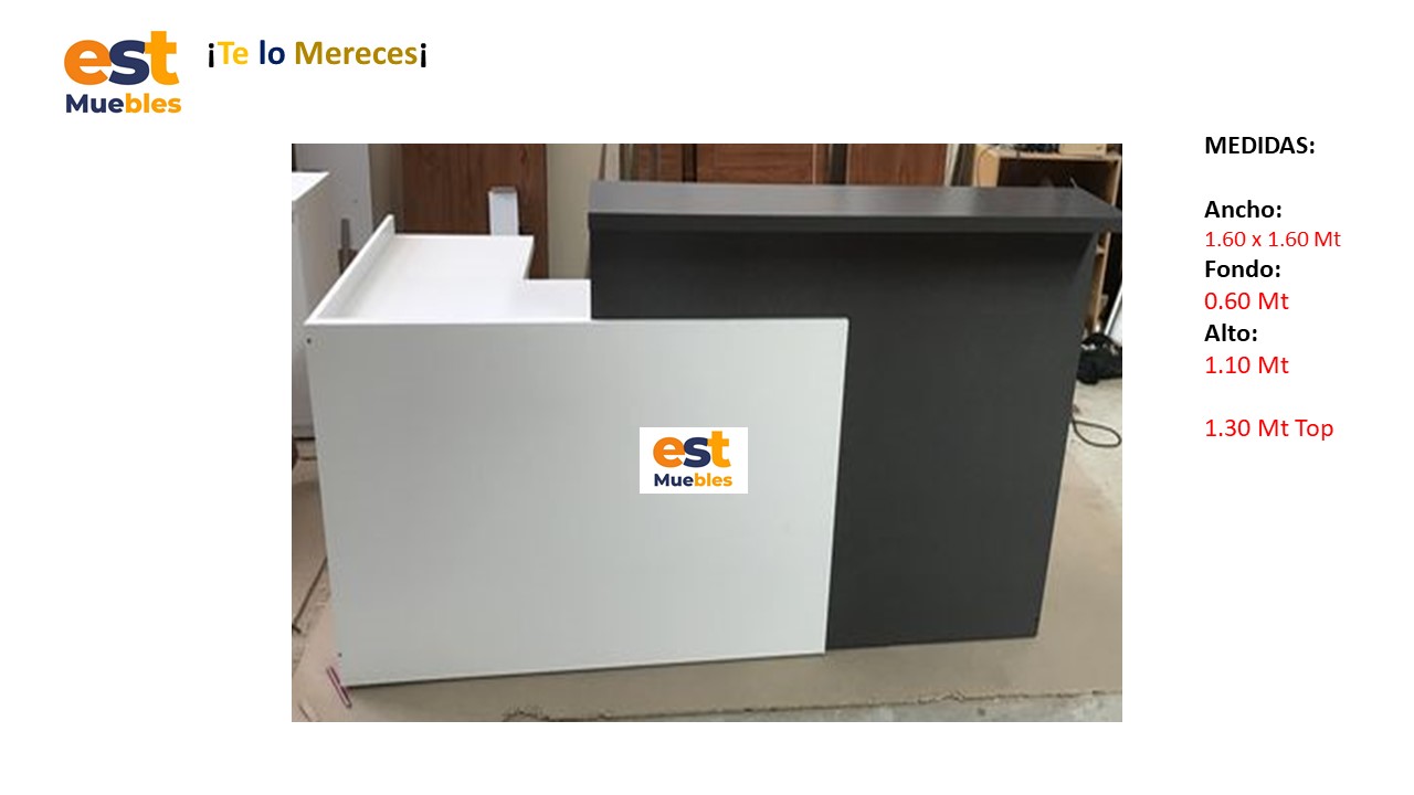 Escritorio para Punto de Ventas - TLS 900 - 1.60m x 1.60m Ancho x 0.60m Fondo x 1.10m Alto