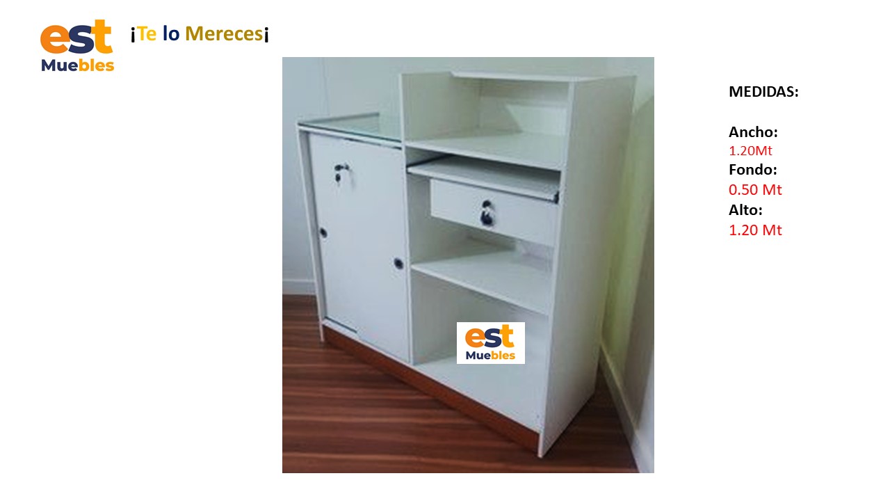 Escritorio para Punto de Ventas - TLS 943 - 1.20m Ancho x 0.50m Fondo x 1.20m Alto